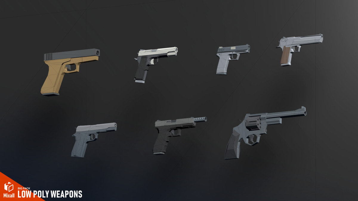 LOW POLY Weapons - Big pack