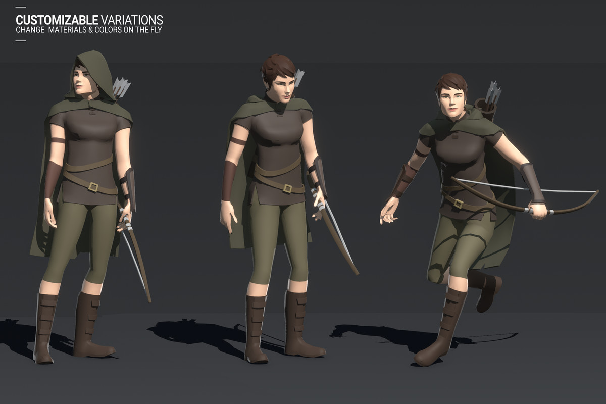 Polyquest Heroes: Warrior I Huntress