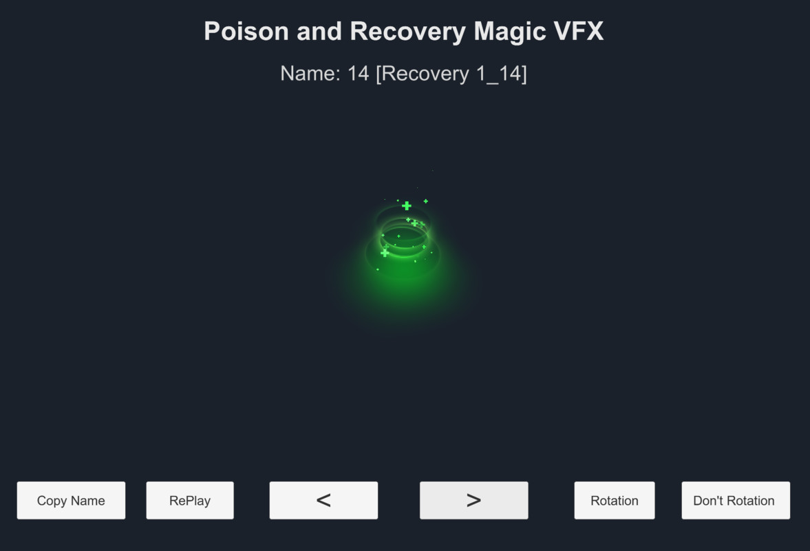Poison and Recovery Magic VFX