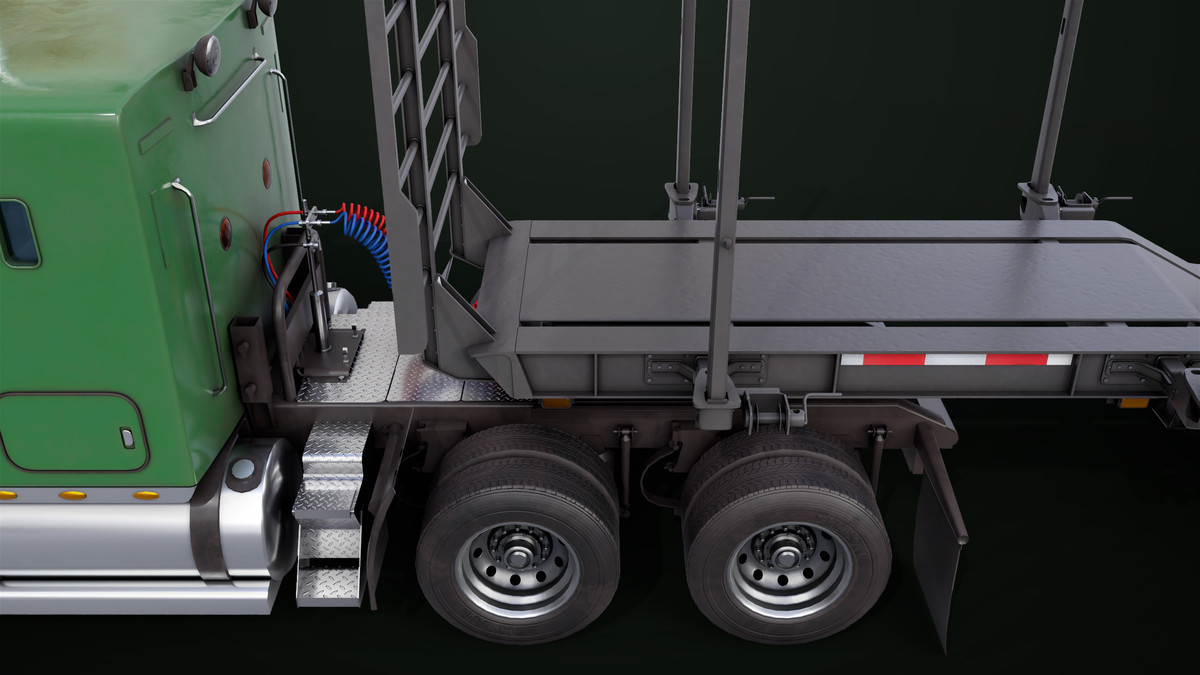 Truck 07 Log Trailer with All Loads Collection