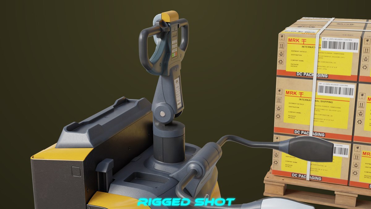 Forklift Trucks and Pallet Yellow Collection URP HDRP Textures