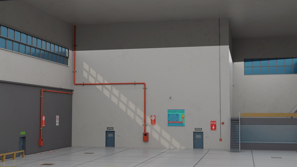 Logistic Cargo Warehouse Interior and Exterior URP HDRP Textures