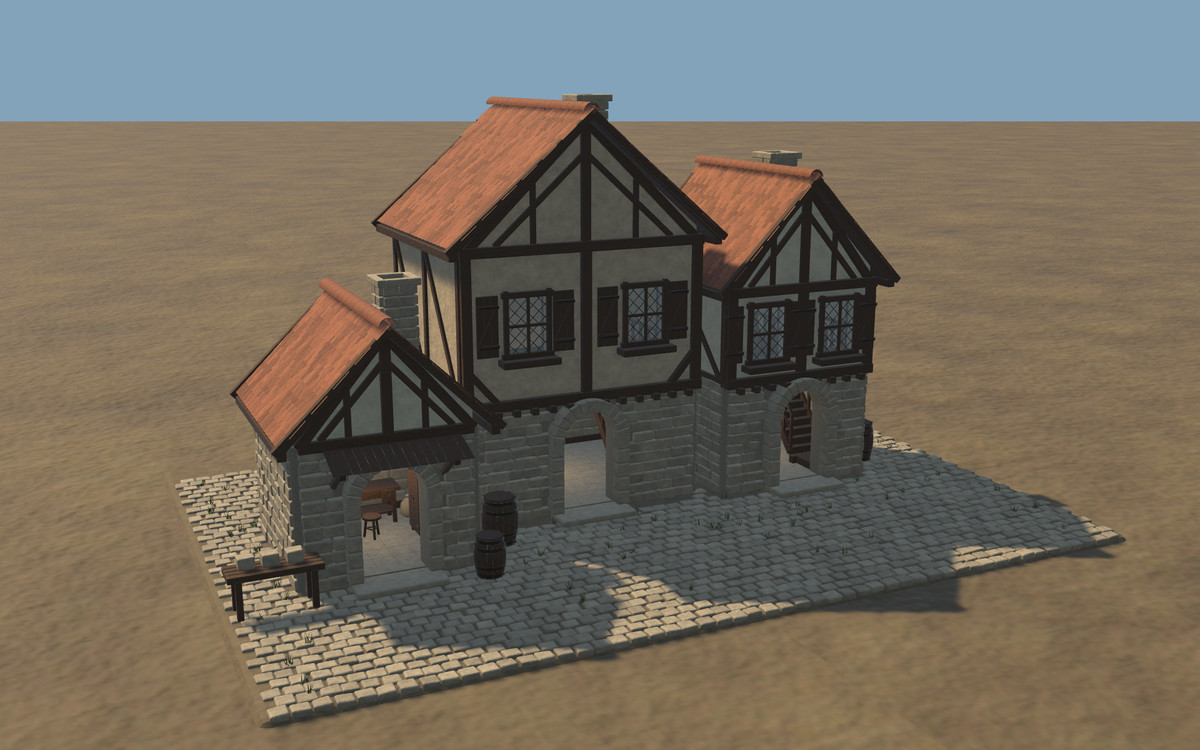 Medieval Houses - Furnished Modular Courtyard