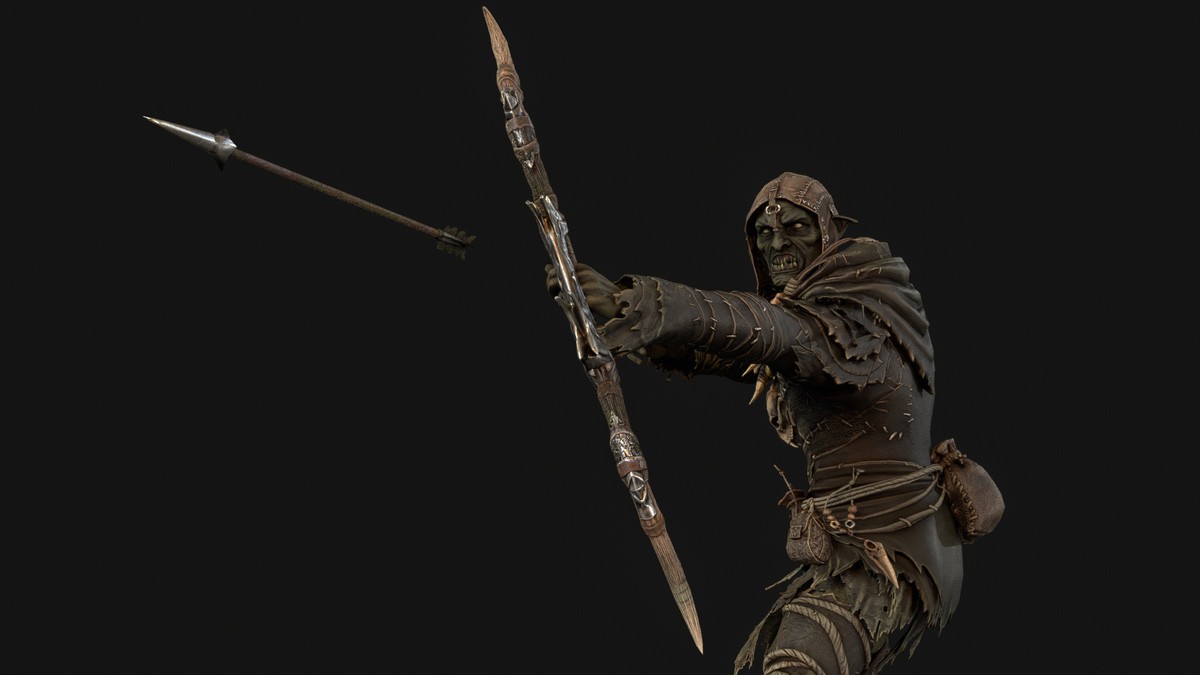 Orc Archer Game Ready
