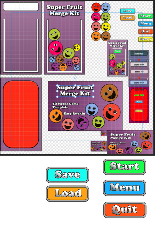 Super Fruit Merge Kit Template