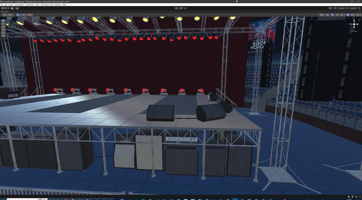 Concert Event Stage Arena Interior Modular 3d Environment Level