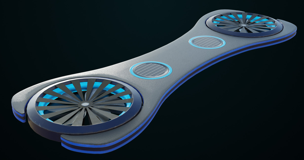 10 Sci Fi Hoverboards URP HDRP Textures