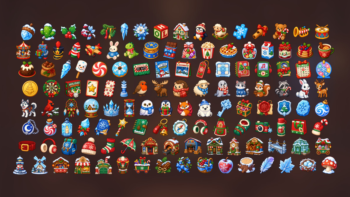 Christmas Winter Festive Collectibles Rewards Event Icons Pack