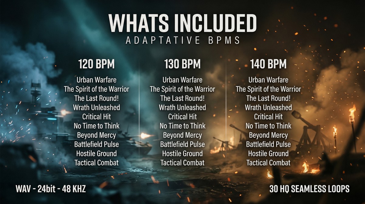 Combat Loops Music Bundle - Modern & Historical Warfare Vol. 1