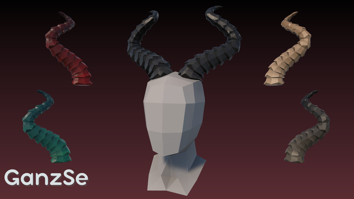 GanzSe Horns - Fantasy Low Poly Pack