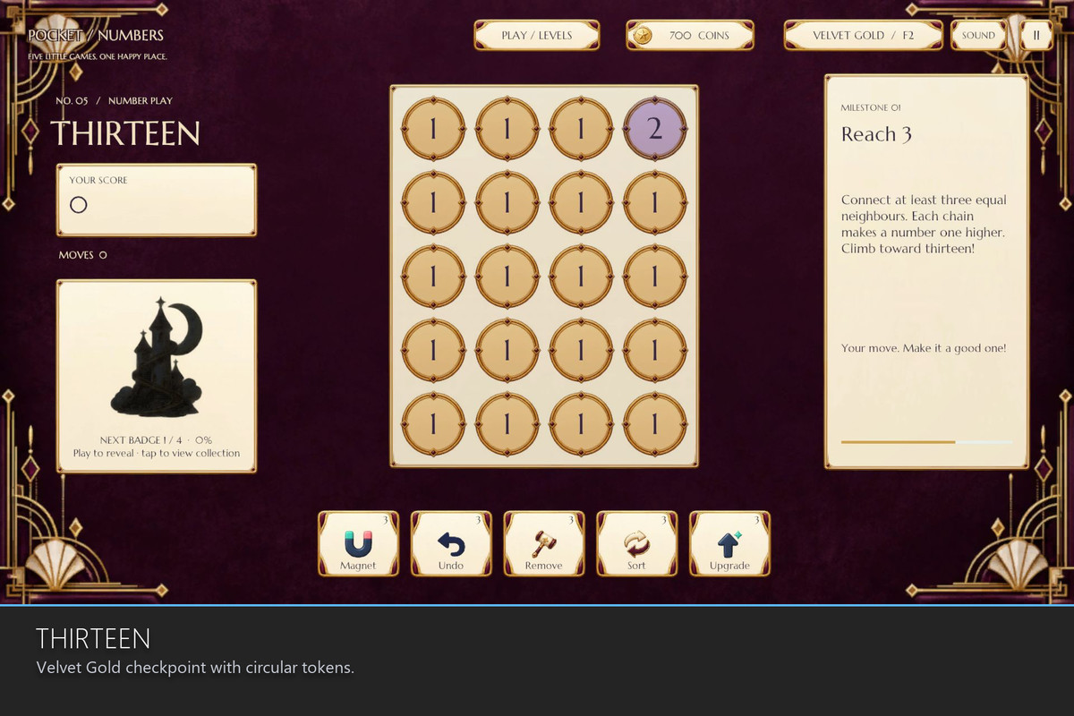 Pocket Numbers - 5 Number Puzzle Games & 20 Themes