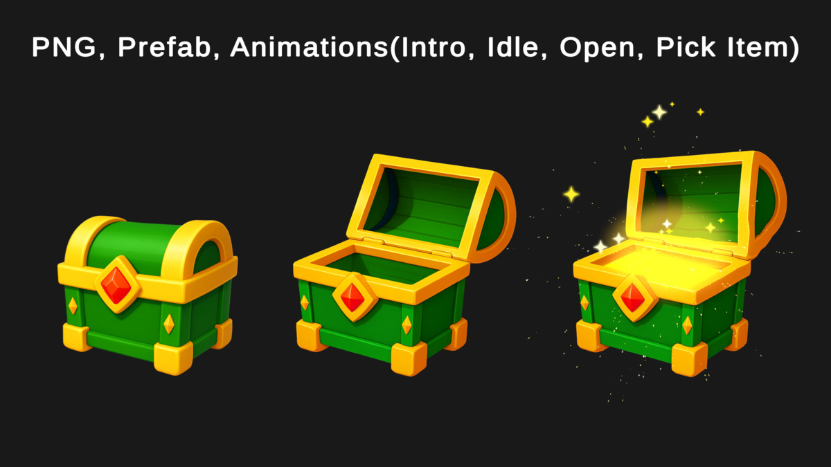 Stylized 2D Chests Pack – Animated Collection (10 Variants)
