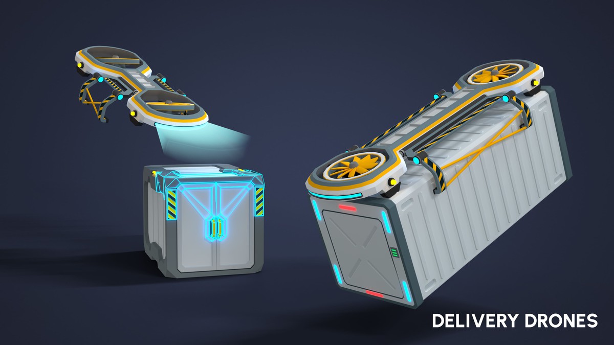 Sci-Fi Props - Low Poly 3D Models Pack