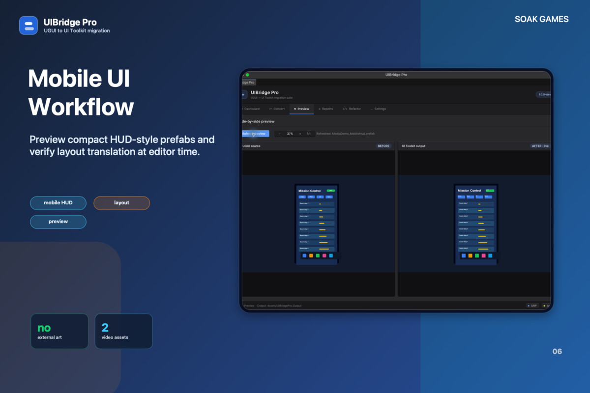 UIBridge Pro — UGUI to UI Toolkit Migrator