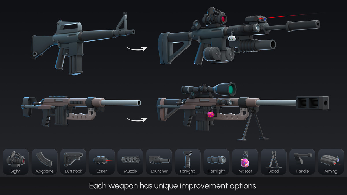 Firearms - Low Poly 3D Models Pack