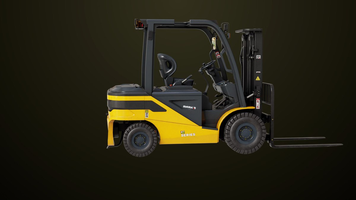 Forklift Trucks and Pallet Yellow Collection URP HDRP Textures