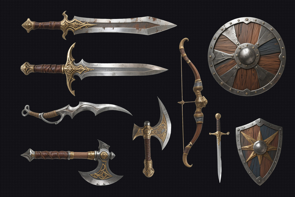 Viking Pirate Style Weapon Icons