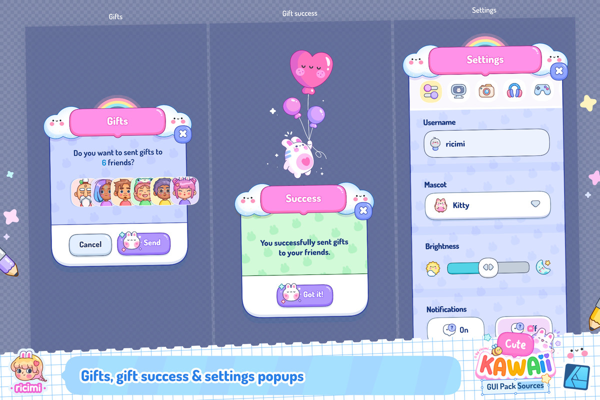 Cute Kawaii GUI Pack Sources