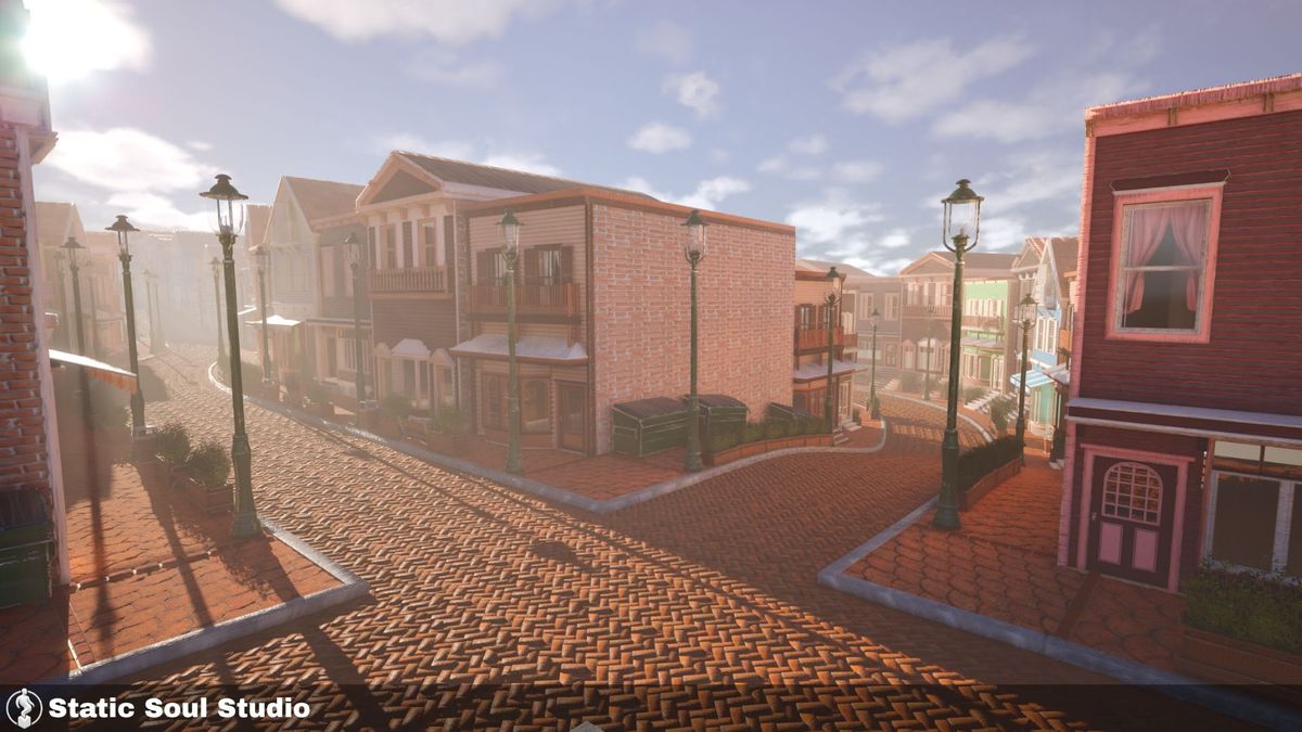 Town Stores & Streets ( Shop Interiors , Modular Roads , Color Variations )
