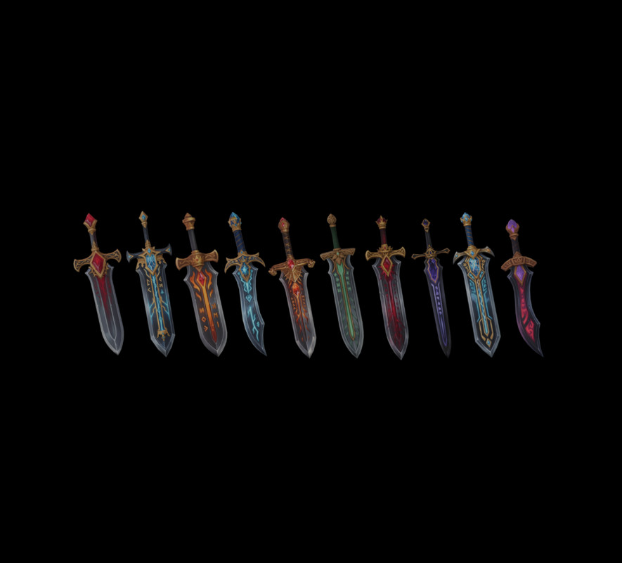 Royal Swords Pack - 3D Models & Icons