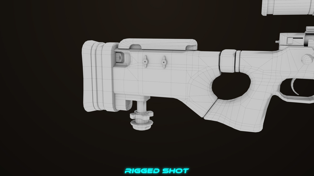 Sniper Rifle 03 Sandal URP HDRP Textures