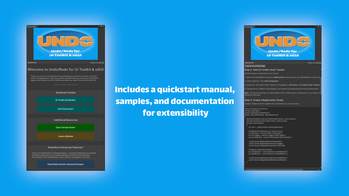 Undo/Redo for UI Toolkit & uGUI
