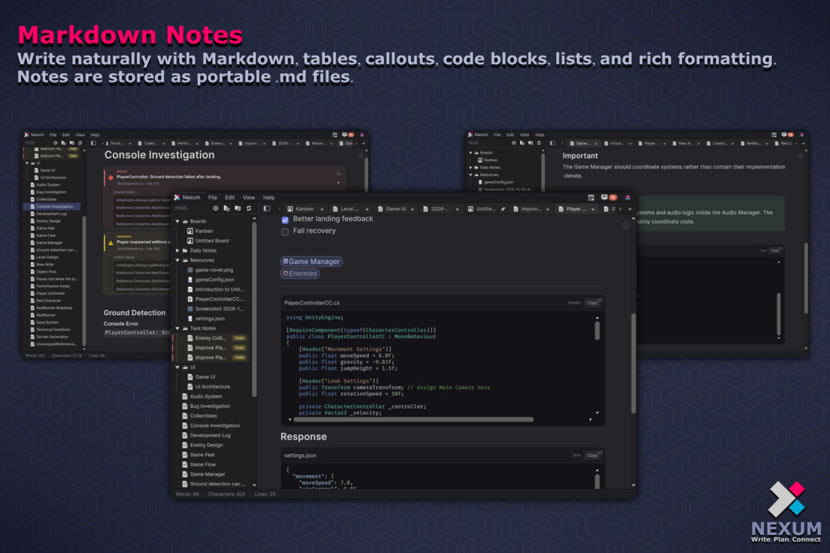 Nexum - Markdown Notes, Tasks & Connected Knowledge
