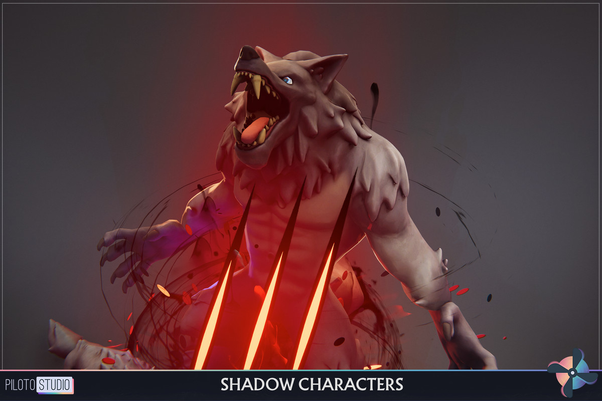 Shadow Werewolf Boss - Character + Animations + Skill VFX