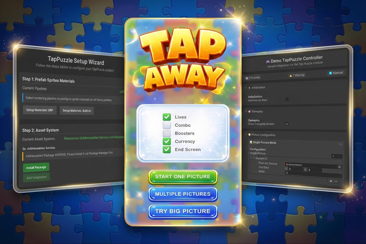 Tap Away Puzzle 2D