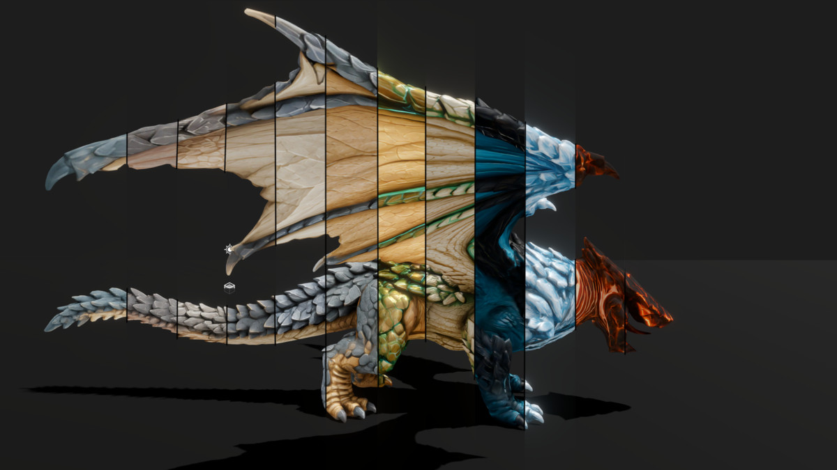 Primal Rocky Dragon - Stylized Rock Dragon Monster