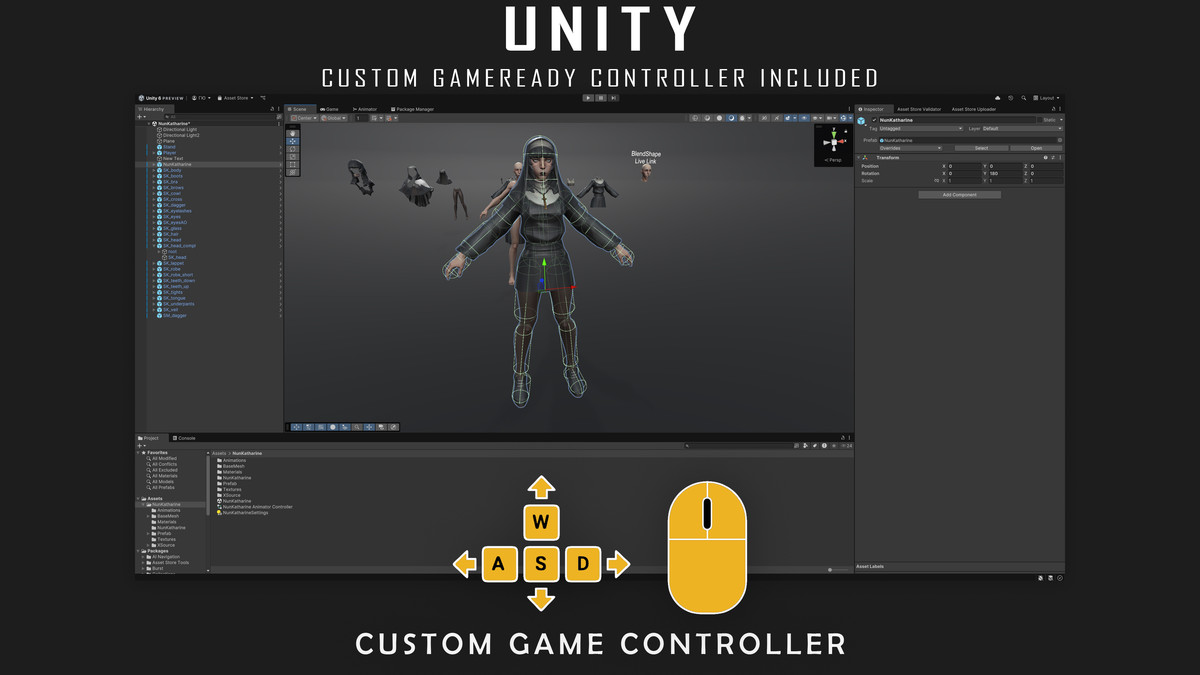 Nun Katharine - Stylized Gothic Character - #76