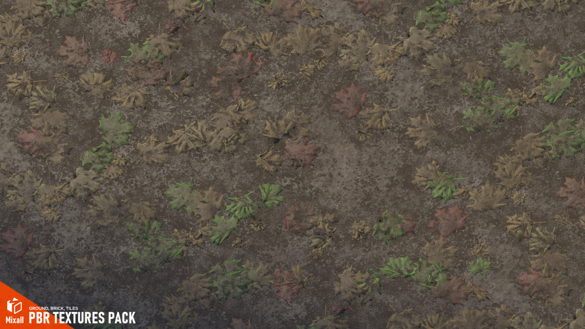 PBR Textures pack - ground, brick, tiles