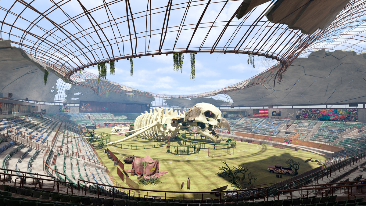 Abandoned Post-Apocalyptic Football Stadium - Modular Environment 3d Level