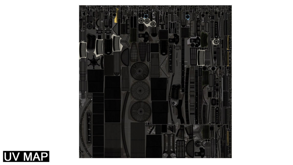 6 Grenade Launcher Black URP HDRP Textures
