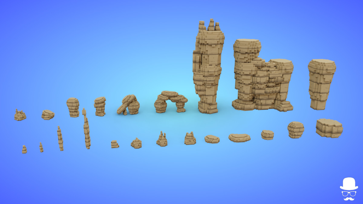 Voxel Rocks & Cliffs Pack