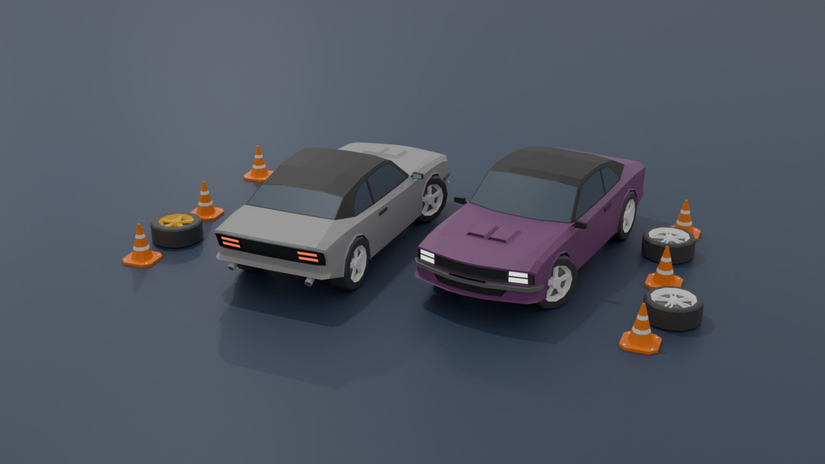 Mobile Optimize-Low Poly Vehicles