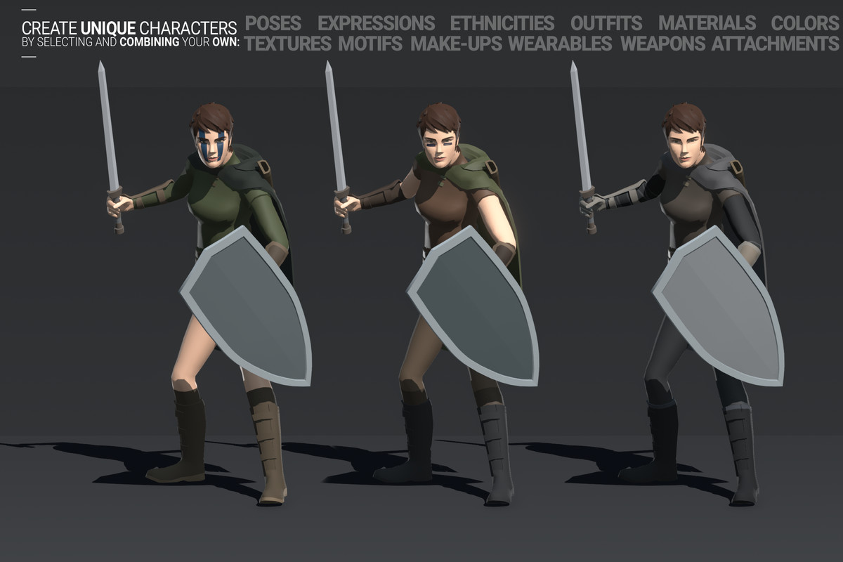 Polyquest Heroes: Warrior I Huntress