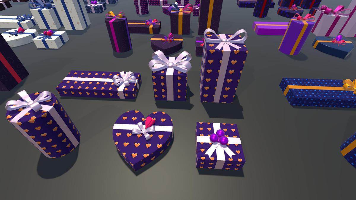 Gift Boxes with Magical Shader (Burn & Reveal)