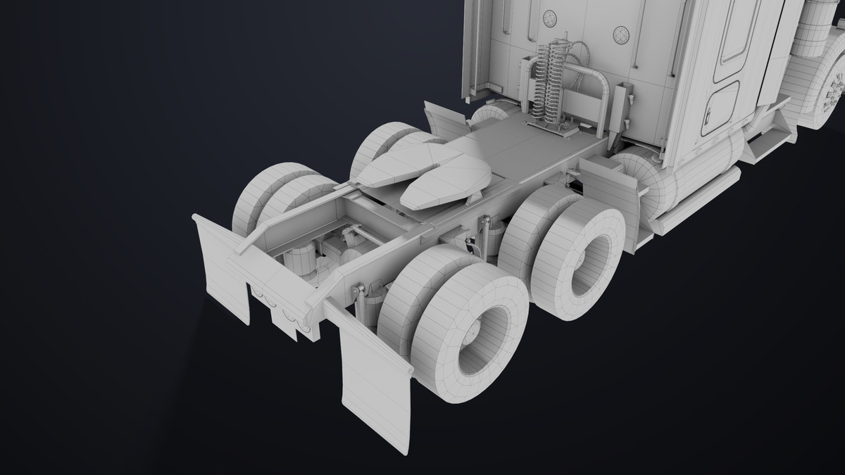 Truck Chassis 02 Generic Black URP HDRP Textures