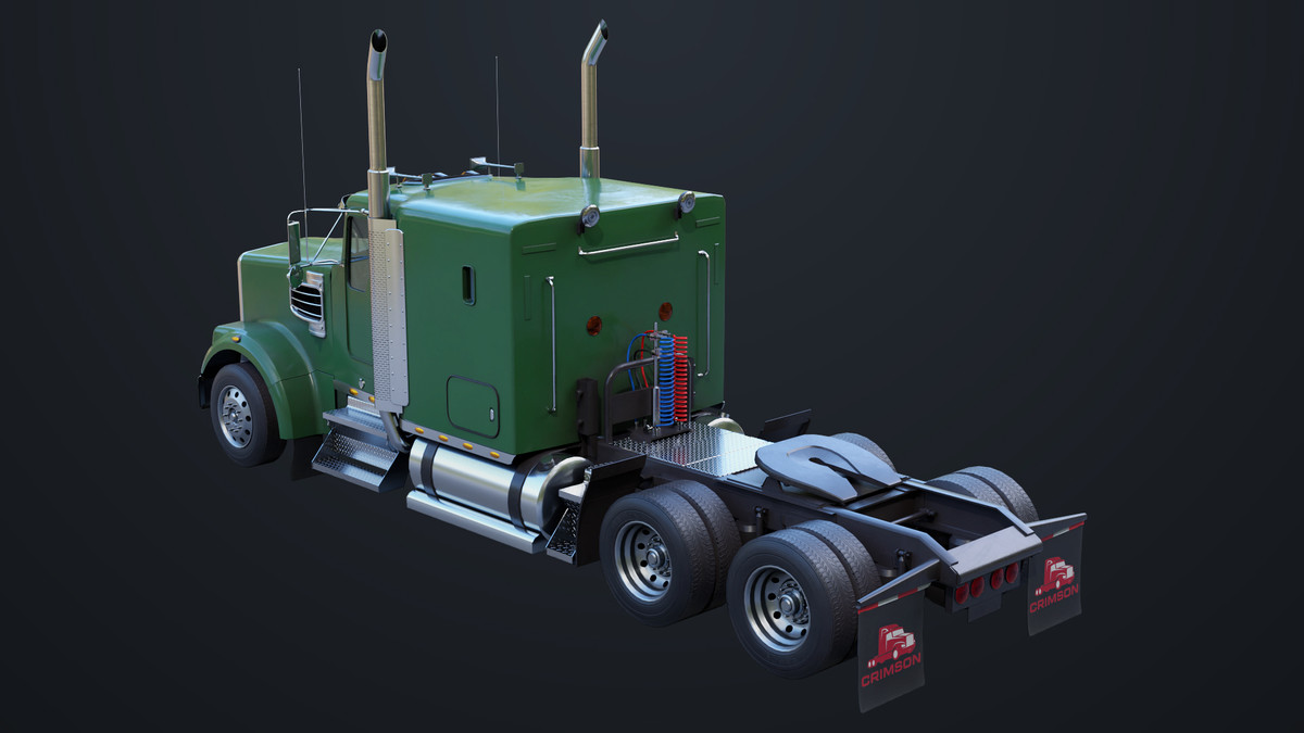 Heavy Truck Chassis 07 Green URP HDRP Textures