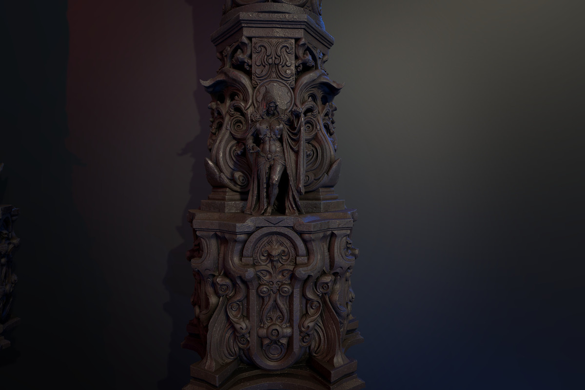 Massive Dark Fantasy Pillar / Column