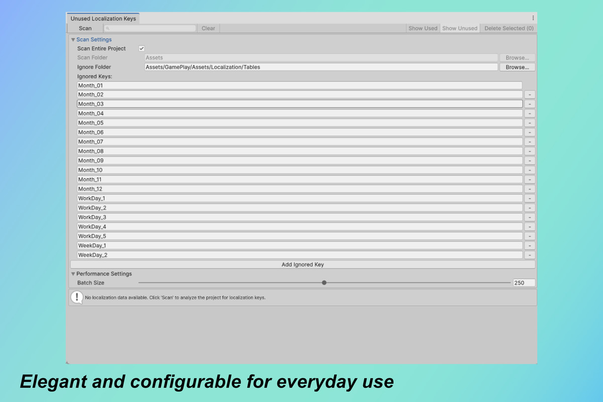 Unused Localization Keys