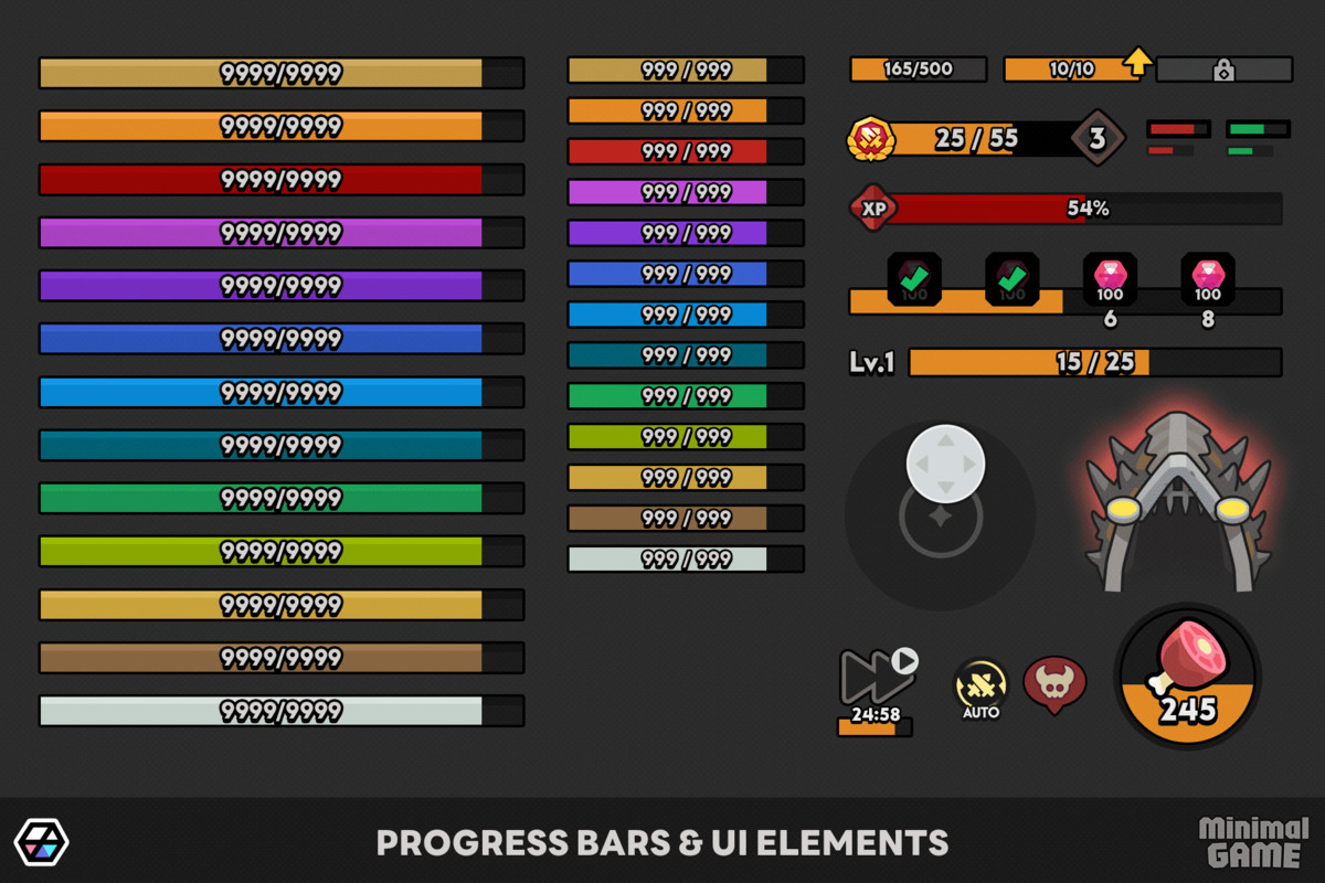 GUI Pro - Minimal Game Dark