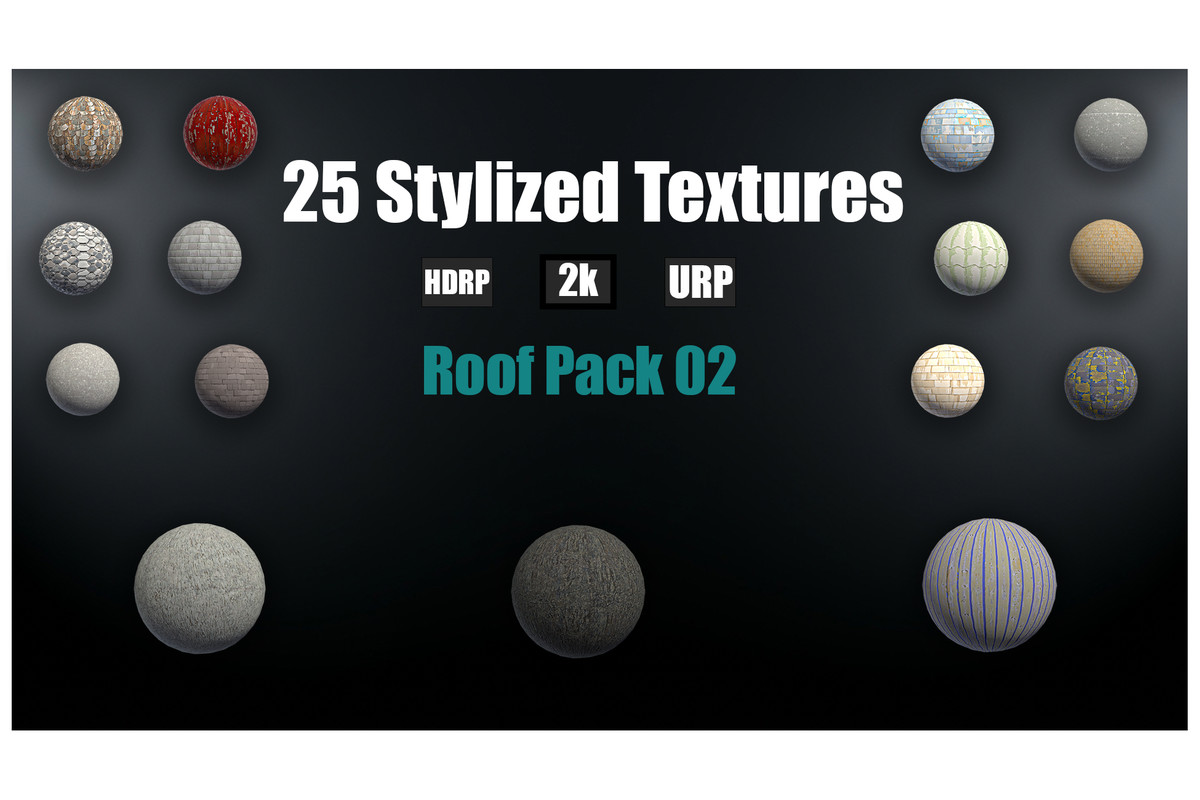 Stylized Roof Textures Mega Pack