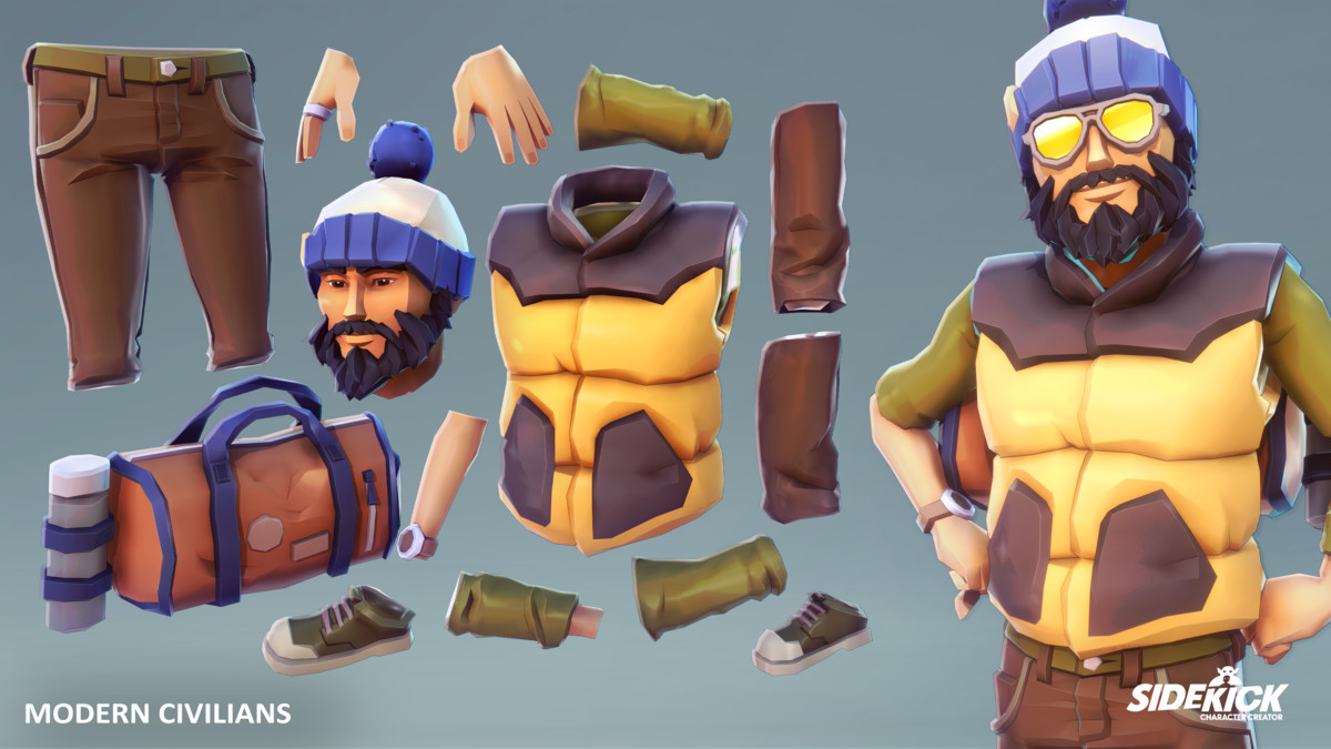 Modern Civilians – Sidekick Modular Characters by Synty