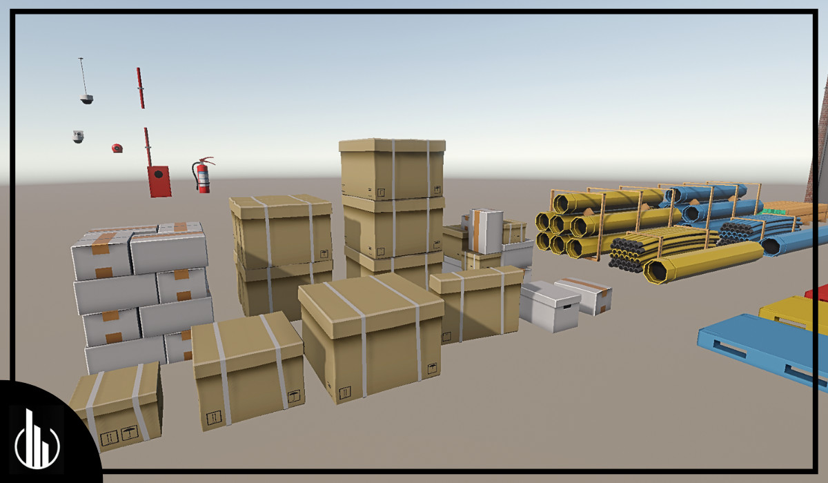 Warehouse Interior Low Poly Asset Pack