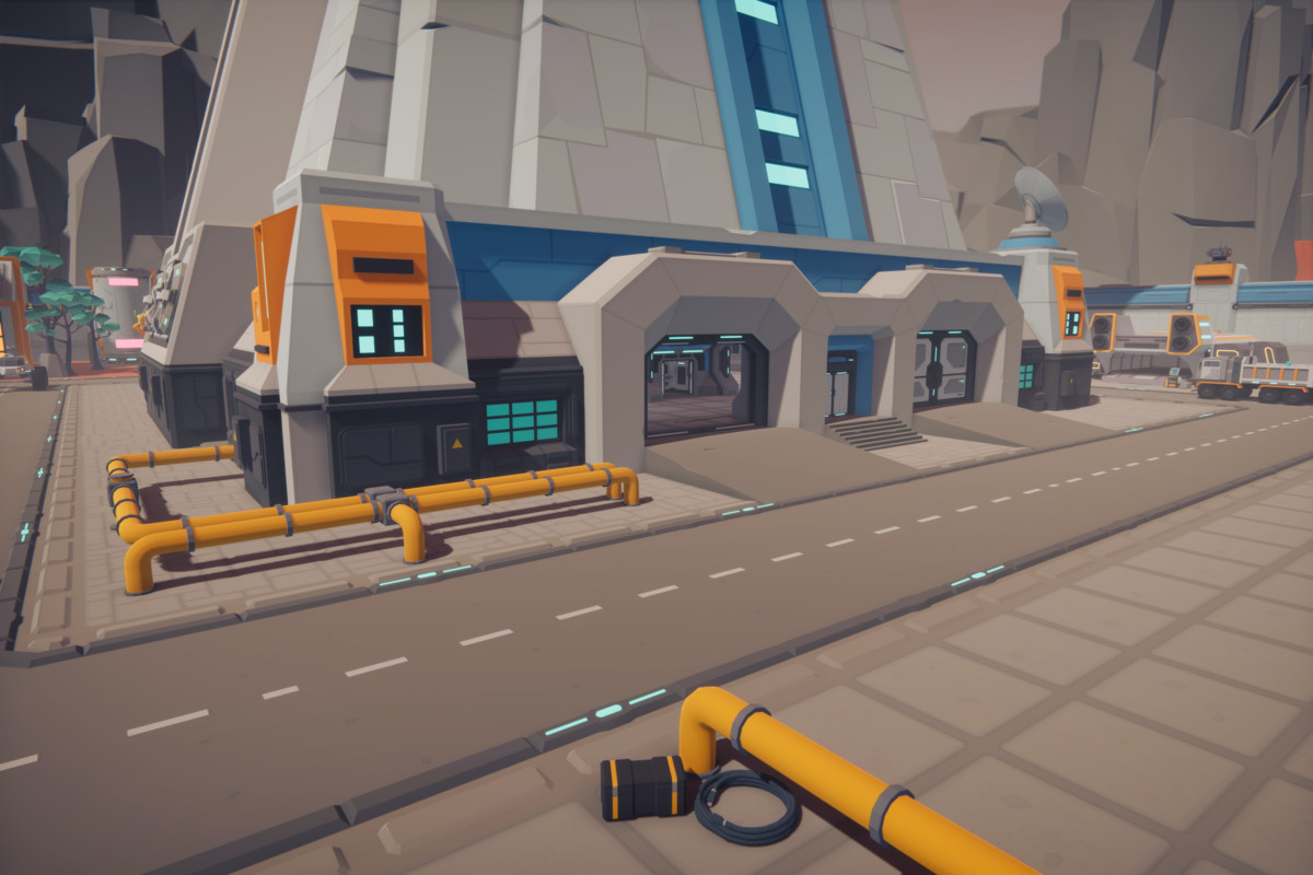 Low Poly Sci-Fi Military Resource Base