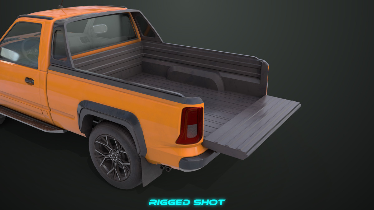 Pickup Truck01 Orange URP HDRP Textures