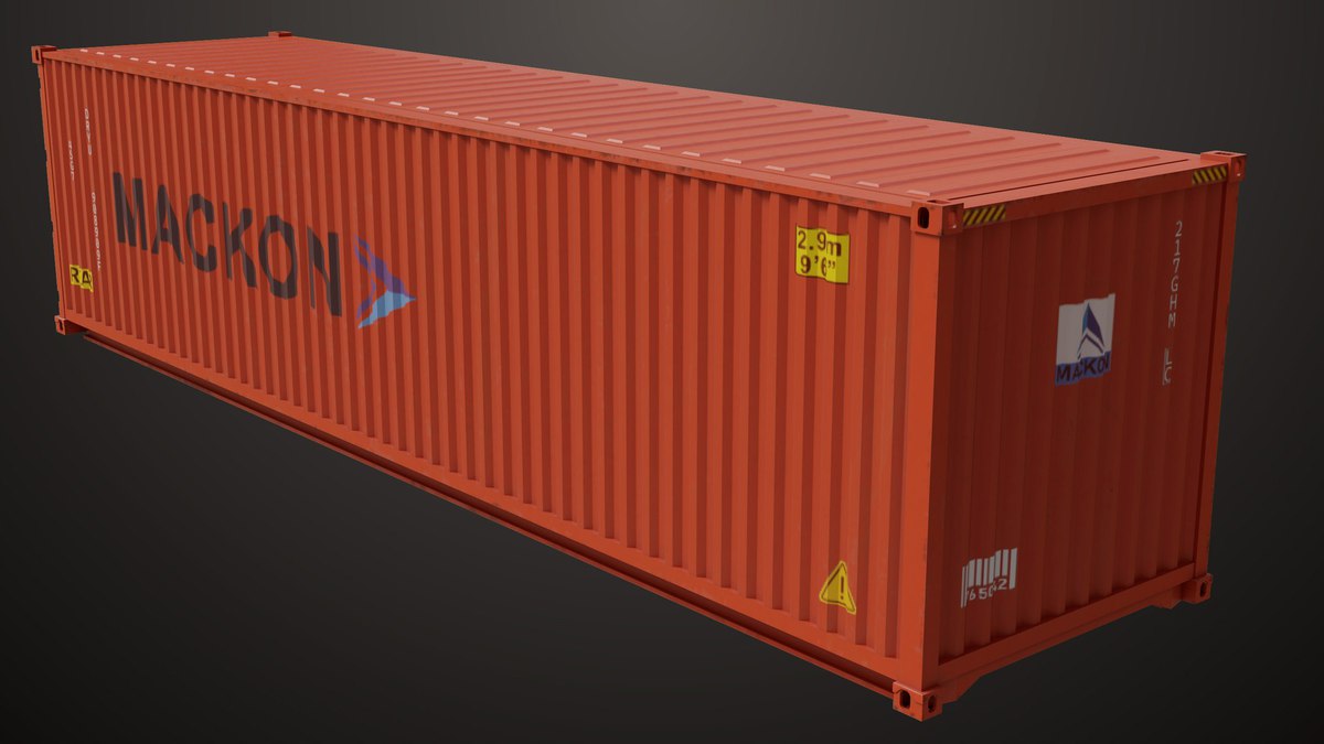 5 Cargo Container Single Mat URP HDRP Textures