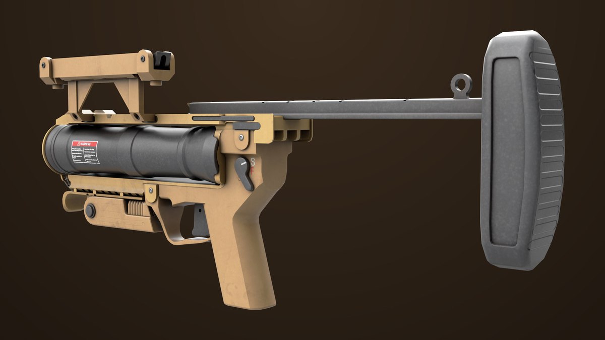 Grenade Launcher 04 Brown URP HDRP Textures